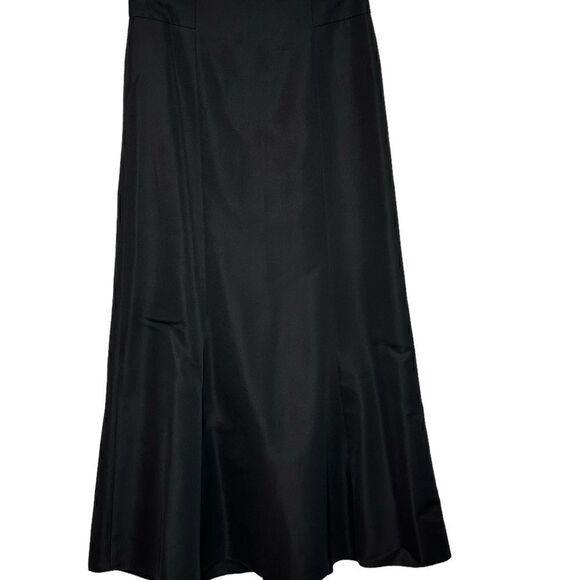 Ann Taylor Black Formal Pleated Maxi Skirt | Size 10 - Picture 2 of 9